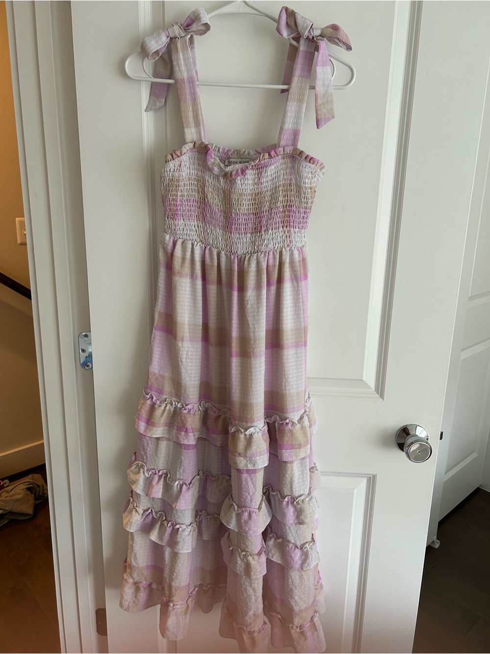 Moon River Smocked Midi Dress
